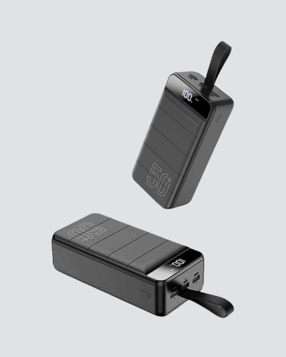 Profesyonel 50.000 mAh Powerbank – Aynı Anda Birden Fazla Cihaz Şarj Eden, Dayanıklı ve Güvenli Taşınabilir Şarj Cihazı