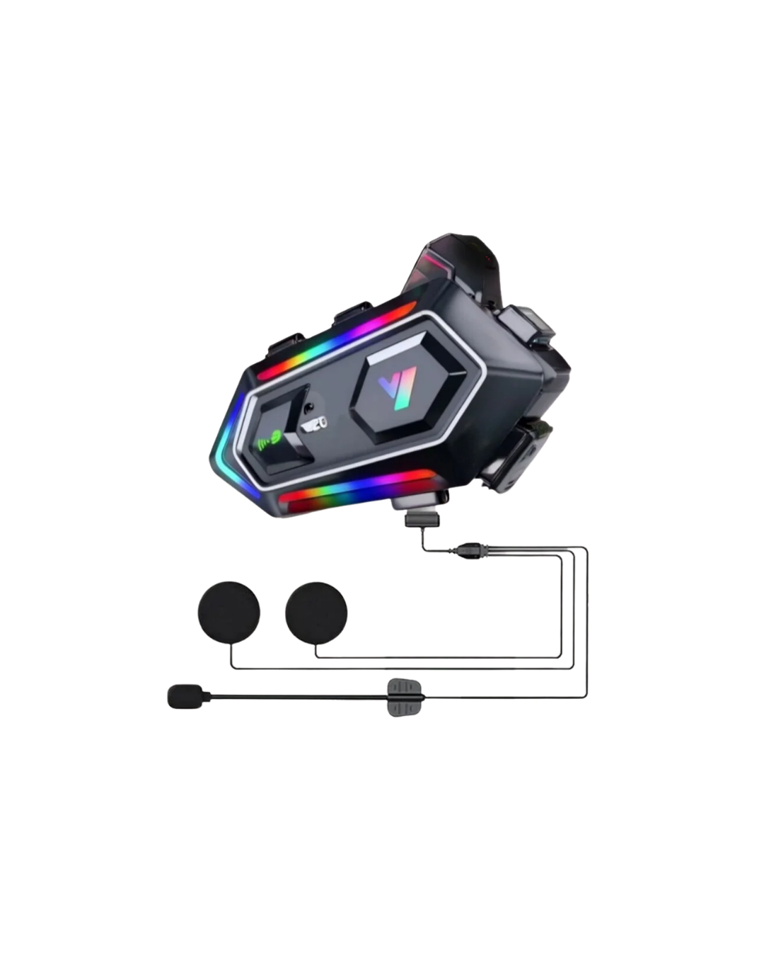 IPX6 Su Geçirmez Intercom 1000m Bağlantı 1000mAh Batarya RGB Işıklı