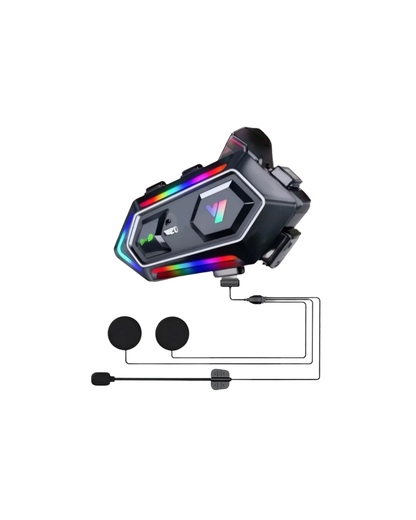 IPX6 Su Geçirmez Intercom 1000m Bağlantı 1000mAh Batarya RGB Işıklı