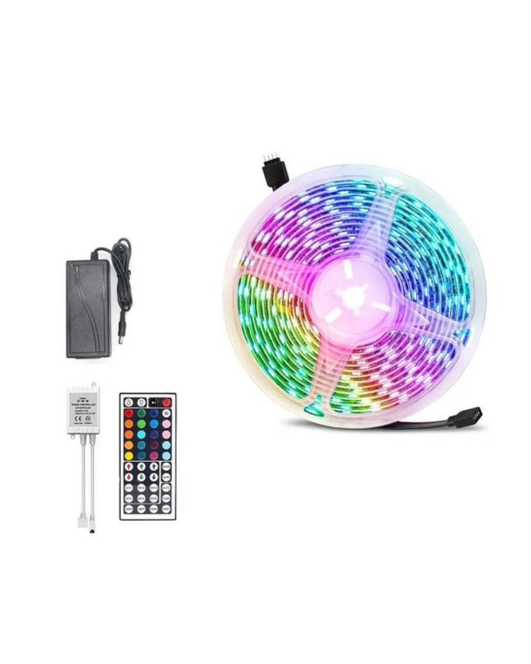RGB LED Strip 5 Metre Kumandalı 5050 Şerit Led Dekorasyon Işığı