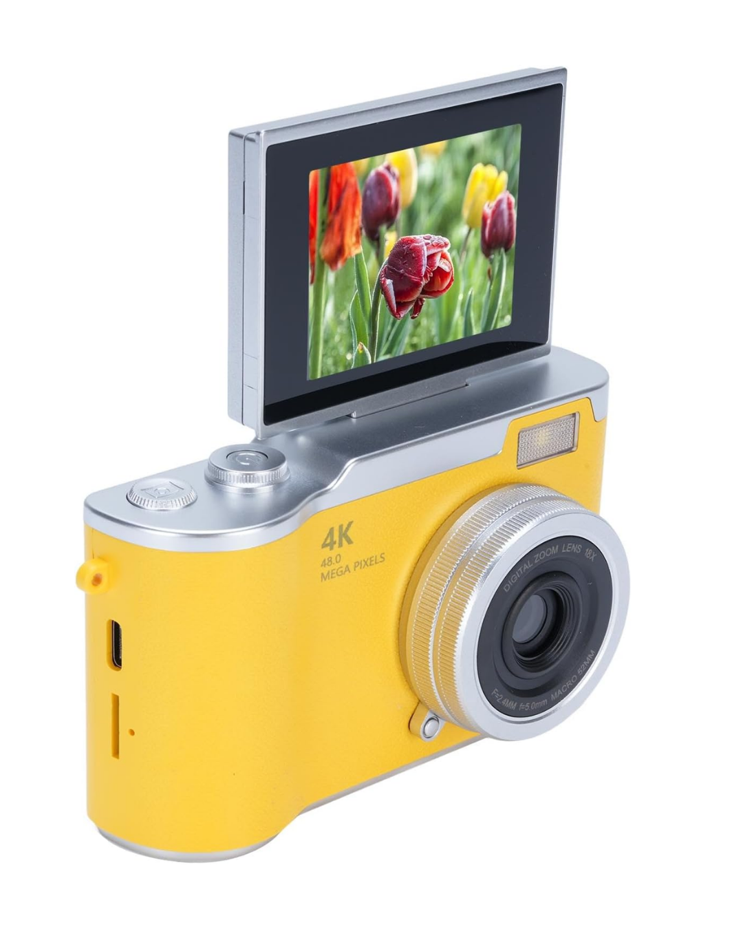 Yüksek Çözünürlüklü 48 MP Kamera 4K Video Çekim Selfie Vlog Fotoğraf Makinesi