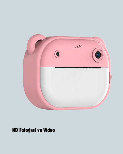 Çocuklar İçin Şipşak Yazıcı Kamera 24MP HD Çift Lensli Termal Baskılı