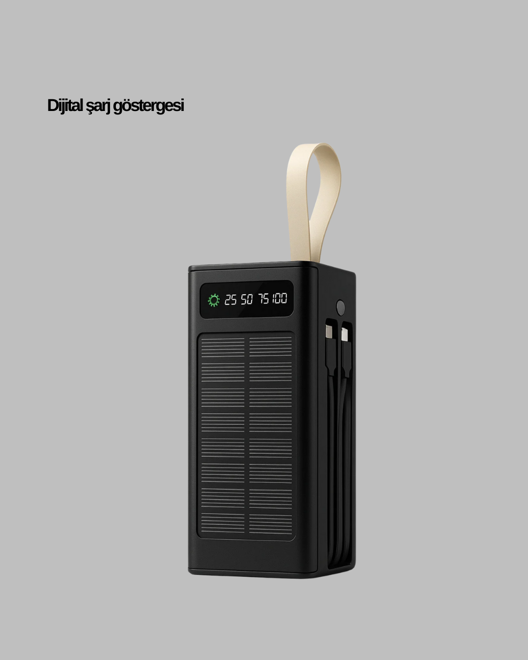 Taşınabilir Güneş Panelli Powerbank Çoklu Cihaz Şarj Destekli Yeni Nesil