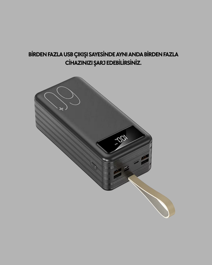 LED Ekranlı Çok Fonksiyonlu Taşınabilir Şarj Ünitesi Powerbank Yeni Nesil