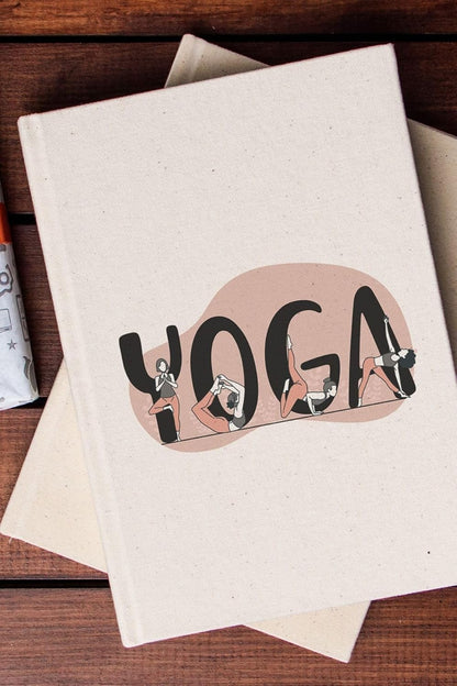 Yoga Eğitmenine Hediye 100 Yaprak (200 Sayfa) Çizgisiz Kanvas Defter - Not Defteri