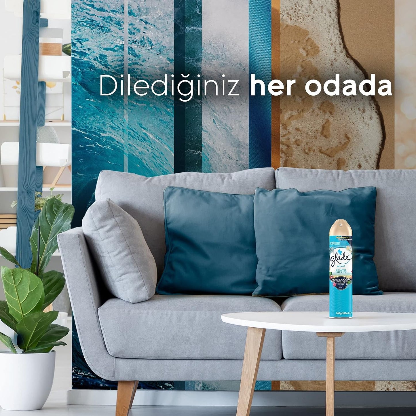 Glade Aerosol Okyanus Sessizliği Oda Kokusu 300 mL (1 x 300 mL)