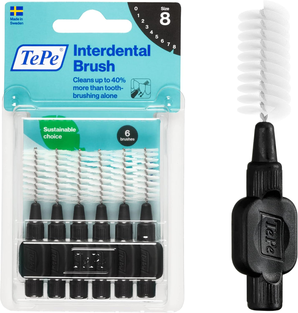 1.5 MM - SİYAH Diş Arayüz Fırçası (1 x 6 Adet)
