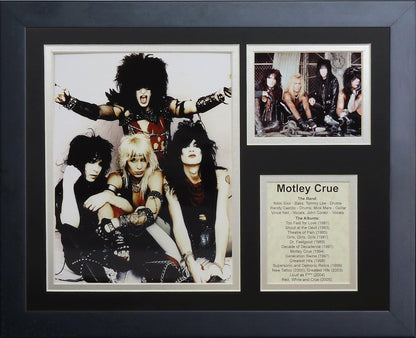 Efsaneler Ölüm Asla Motley Crue Çerçeveli Fotoğraf Kolajı, 35,6 cm