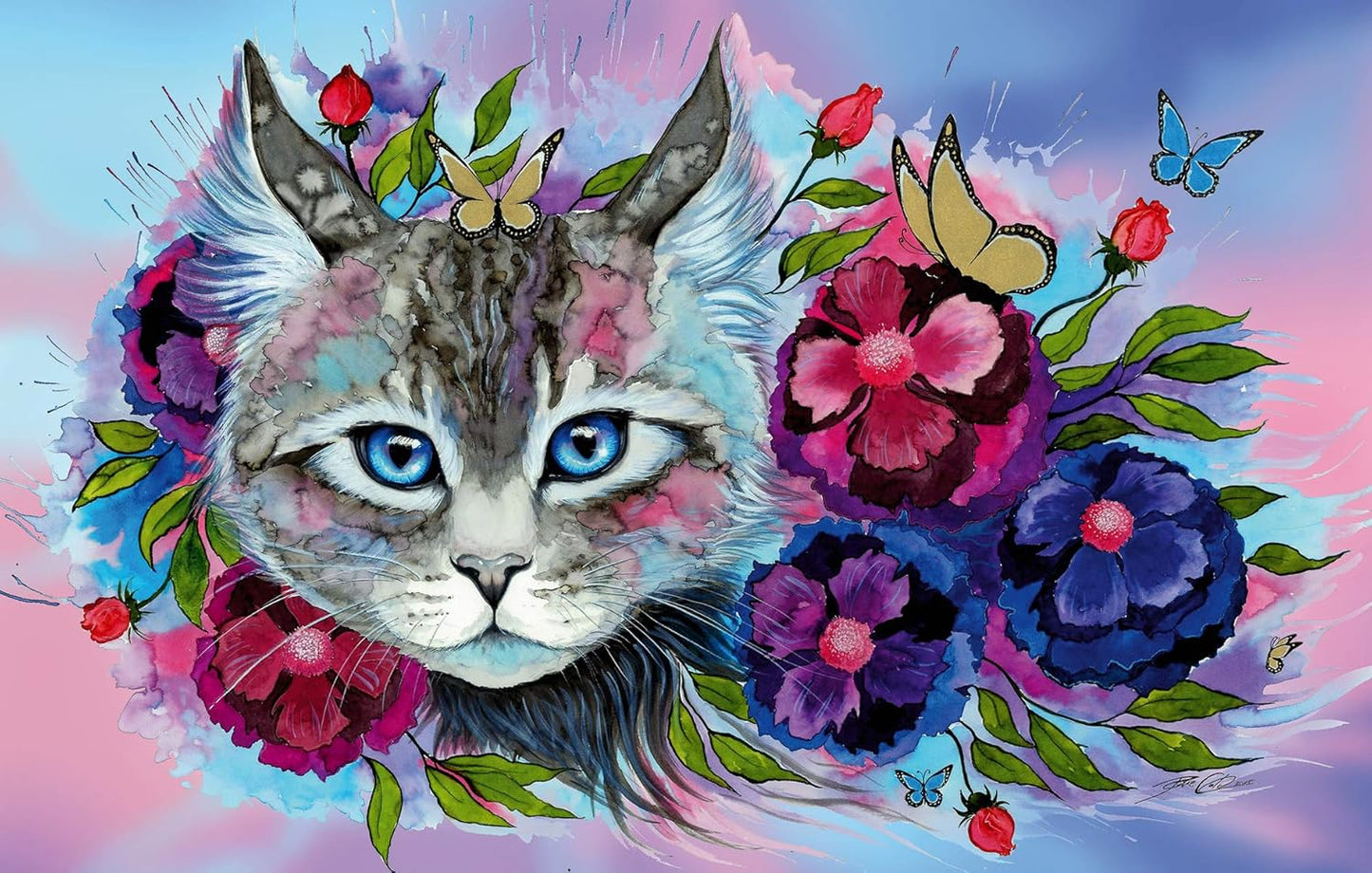 129607 200 Parçalı Puzzle Kedi