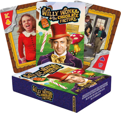 AQUARIUS Willy Wonka Oyun Kartları - Willy Wonka En Sevdiğiniz Kart Oyunları için Temalı Kart Destesi - Resmi Willy Wonka Ürünleri ve Ürünleri