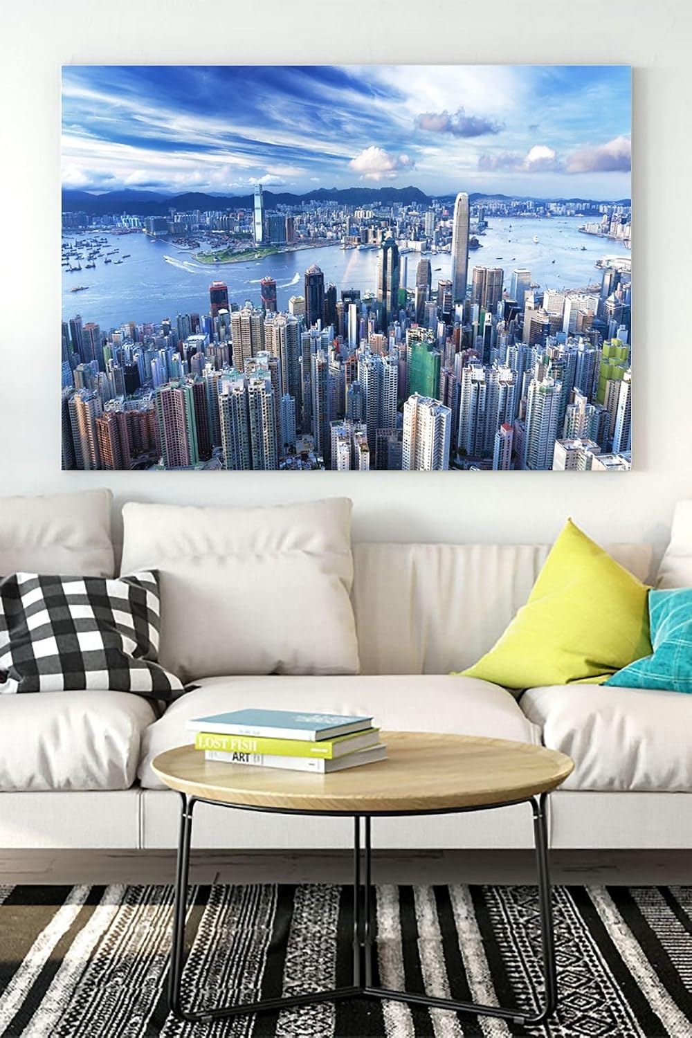 Postermanya (pster16230) Hong Kong Manzara Kanvas Tablo 40 x 60