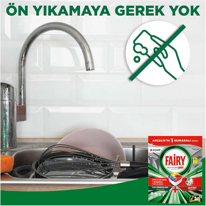 Fairy Platinum Plus Hepsi Bir Arada Bulaşık Makinesi Deterjanı Kapsülü 65 Yıkama - Limon