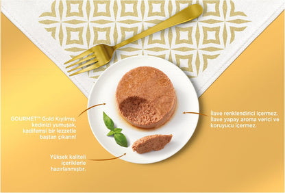 Gourmet Gold Kıyılmış Somonlu Yaş Kedi Maması Multipack 85 gr. (8 Al 6 Öde)