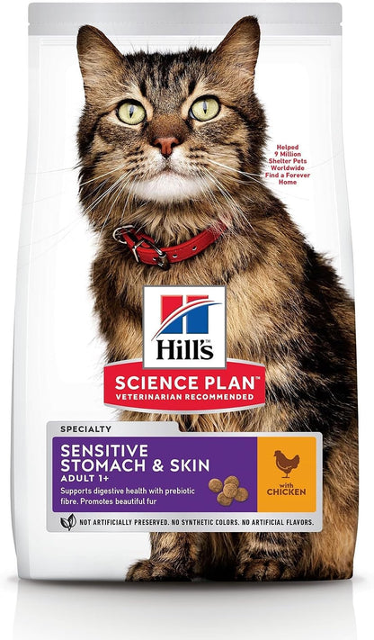 Hills Science Plan Hassas Sindirim ve Deri Yapısı için Tavuklu Yetişkin Kedi Maması 1.5 Kg