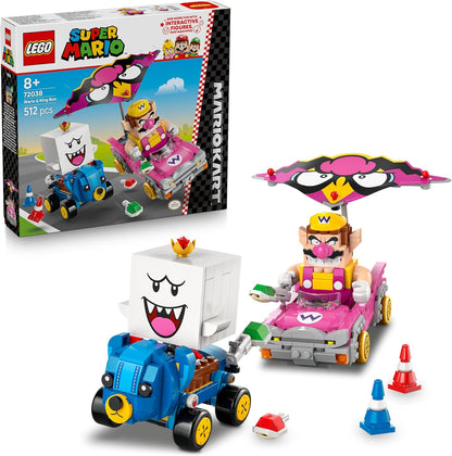 Super Mario: Mario Kart – Wario ve Boo 72038 – 8+ Yaş Çocuklar için Wario ve Boo Figürleri ile İki Kartlı Yaratıcı Oyuncak Yapım Seti, Eğlenceli Hediye Fikri ve Oyun Deneyimi (512P)