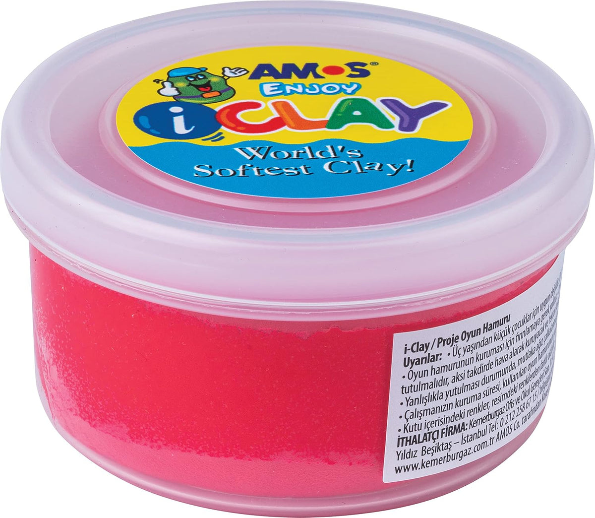 Amos Ic30P6 Proje Hamuru-I Clay 30Gr 6 Li Pet, 6 Renk Karışık, 30 Gram
