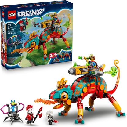 Mateo’nun Ateş Bukalemunu 71492-7 Yaş Üzeri Kız ve Erkek Çocuklar için Mateo ve Zero Minifigürleri ve, Z-Blob ve Sibercik Figürleri İçeren Yaratıcı Oyuncak Yapım Seti (443 Parça)