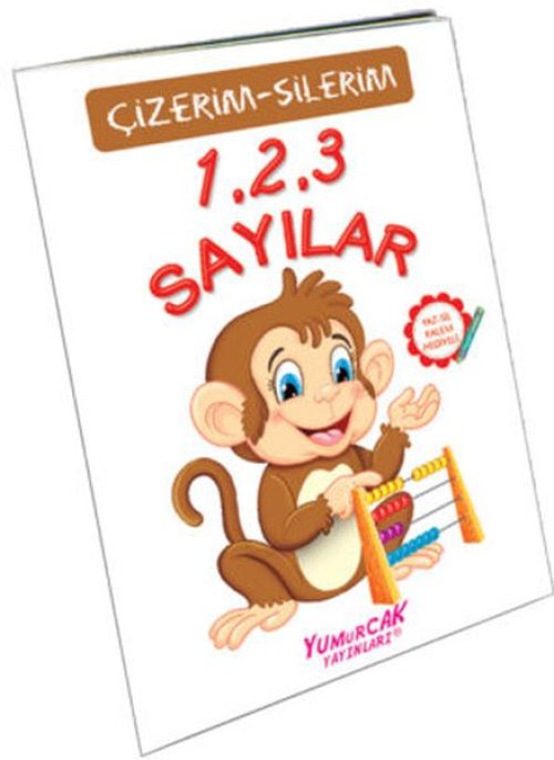 123 Sayılar (Çizerim-Silerim) - Kalem Hediyeli