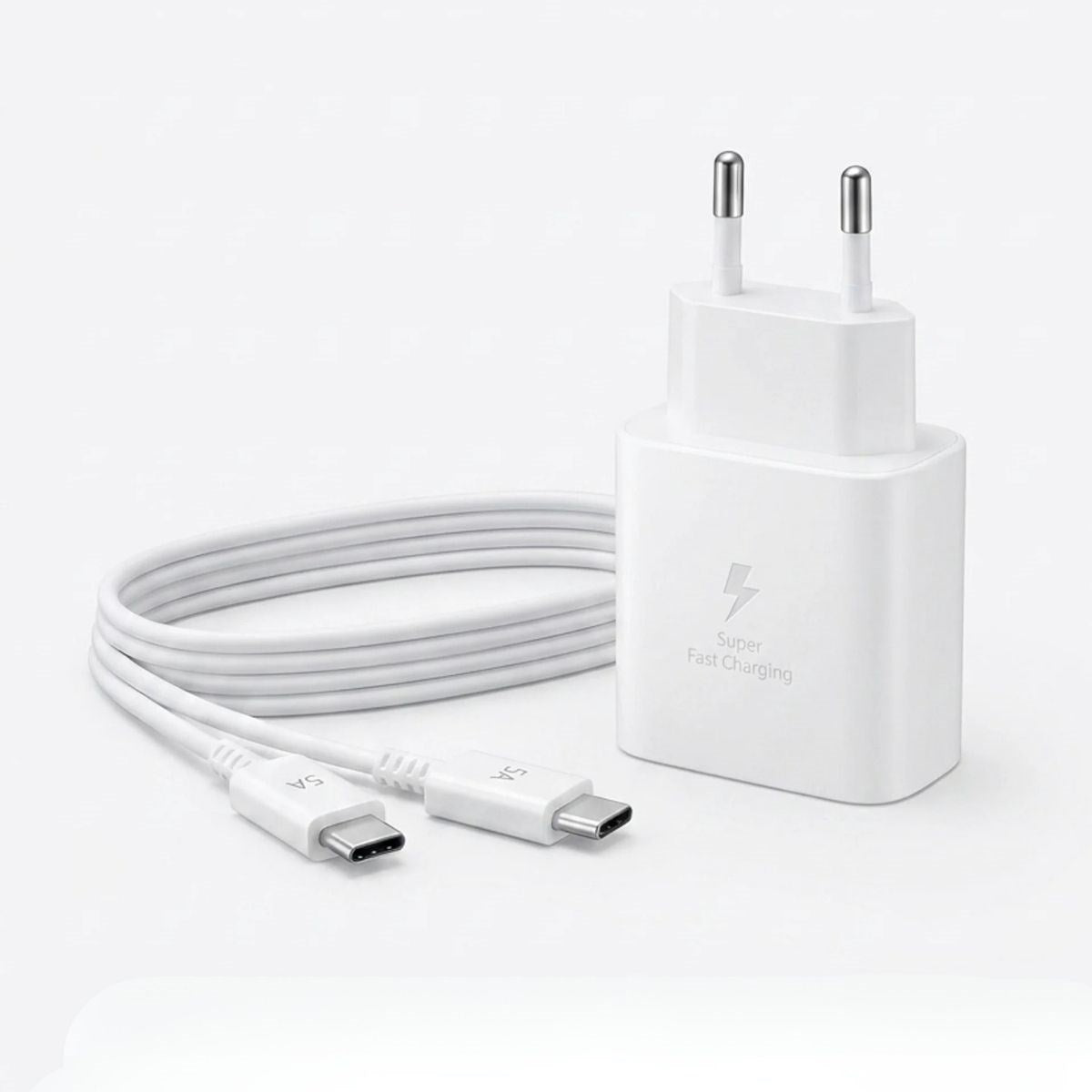 BUFFER® 45W Süper Hızlı Şarj Adaptörü USB-C PD 3.0 PPS Fast Charger + 5A Type-C to Type-C Kablo