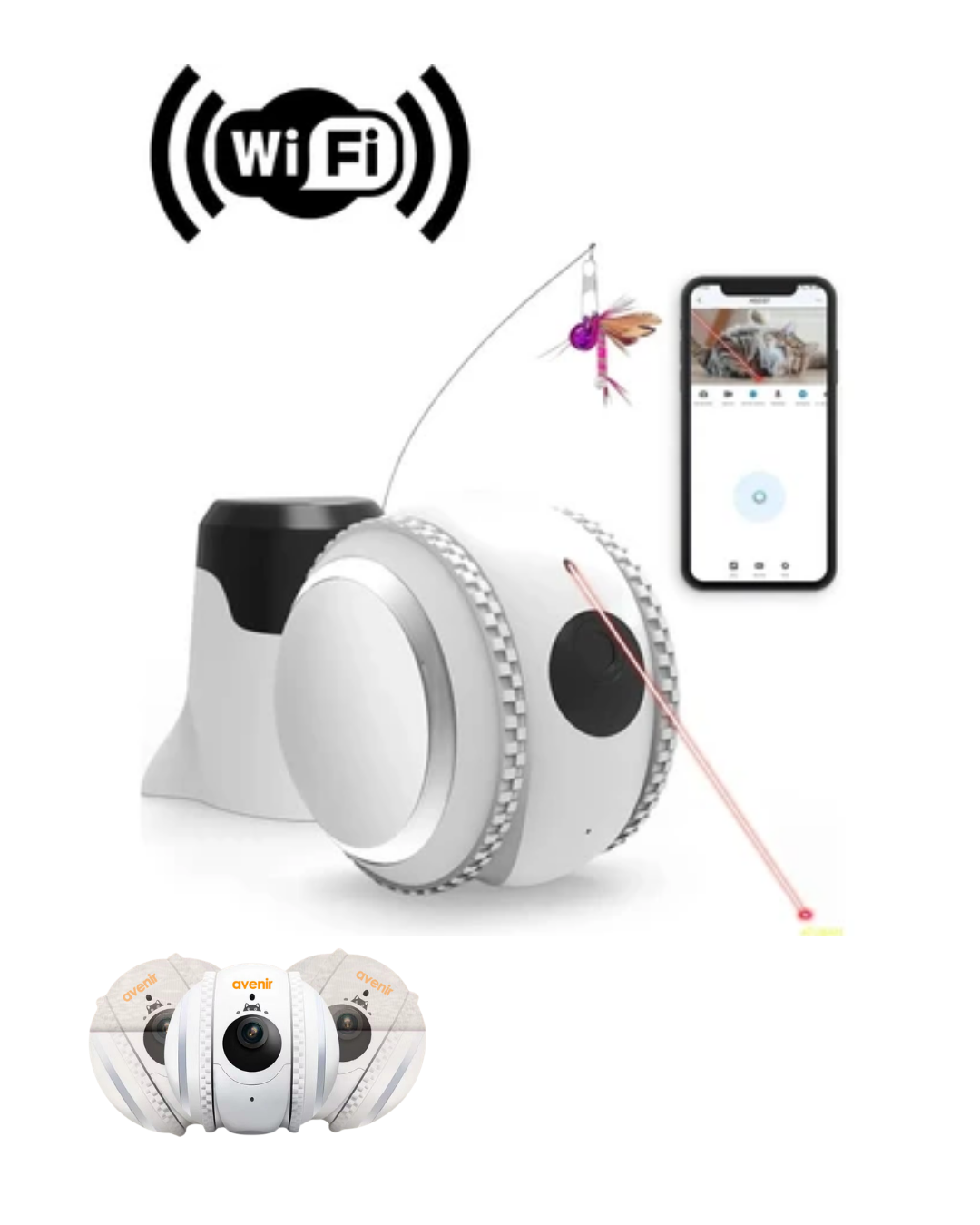 WiFi Akıllı Takip Kamerası Lazer Oyunlu Evcil Hayvan Gözetim Sistemi