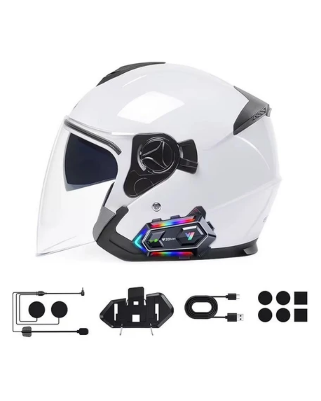 BT5.3 Motosiklet Kask İletişim Sistemi Çift Telefon Destekli