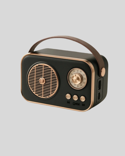 Retro Tarz Kablosuz Radyo – Bluetooth, USB ve TF Kart Girişli