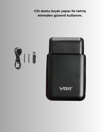 Çift Başlıklı Elektrikli Tıraş Makinesi | Suya Dayanıklı, Hafif ve Ergonomik