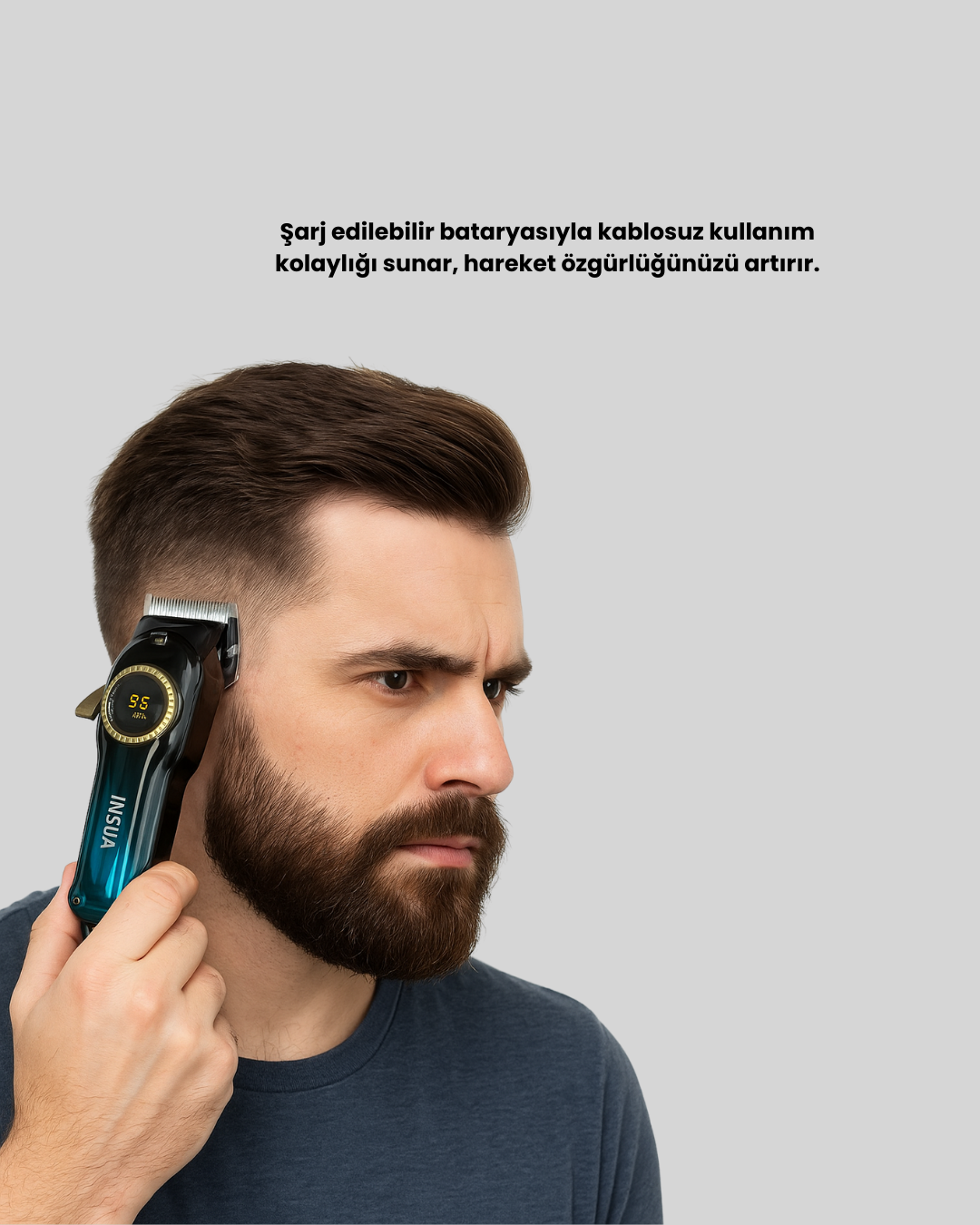 4 Limit Tarağı ve Ayarlanabilir Kesim Uzunluğu Saç Makinesi