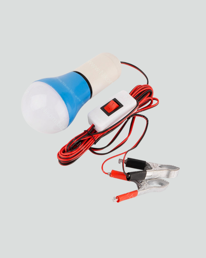 Timsah Kıskaçlı 12V LED Ampul Kamp ve Acil Durum Lambası