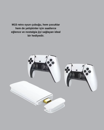 2 Kollu Kablosuz 4K TV Uyumlu Klasik Oyun Konsolu