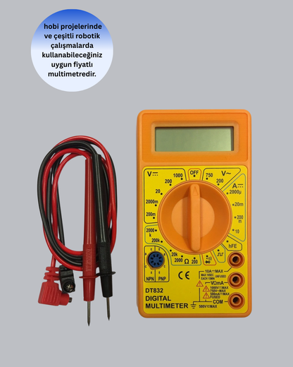 Profesyonel Dijital Multimetre Volt Amper Direnç Ölçümü Yeni Nesil
