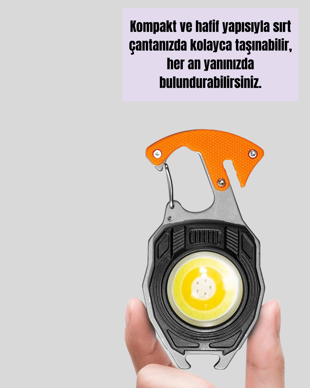 Kamp ve Doğa Yürüyüşü İçin Çok Fonksiyonlu Fener