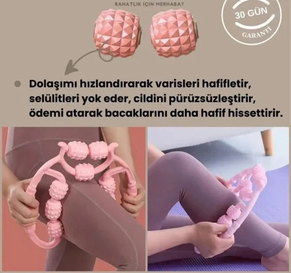 9 Tekerlekli Yoga Fitness Silindiri (Roller) (5643)