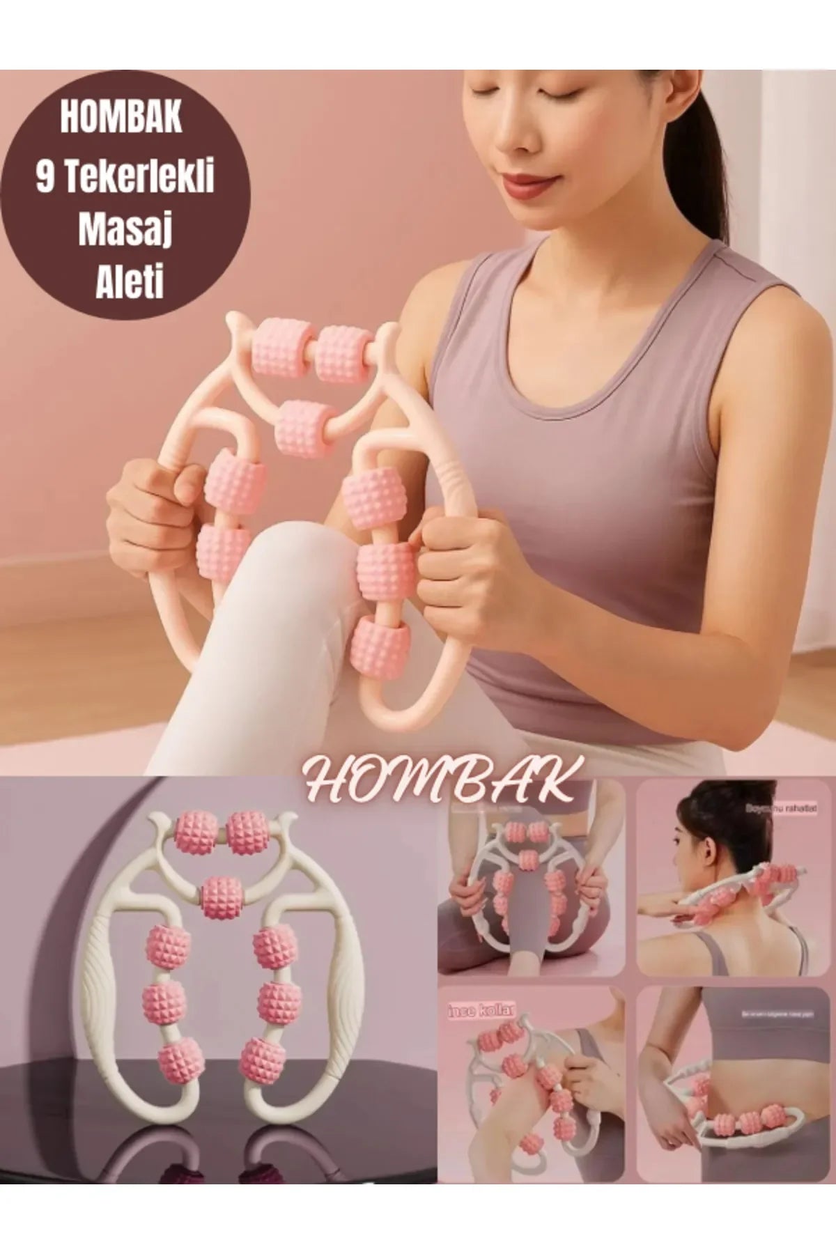 9 Tekerlekli Yoga Fitness Silindiri (Roller)