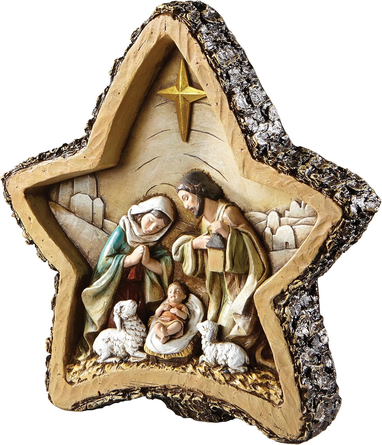 Avalon Gallery Nativity Woodcut Figür, Yıldız