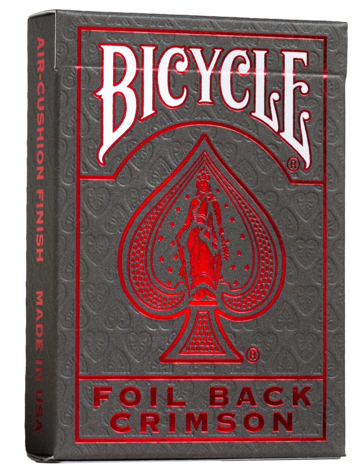 Bicycle Metalluxe Foil Back Crimson (Red) Kırmızı Kart Premium iskambil Oyun Kağıdı Kartları Destesi