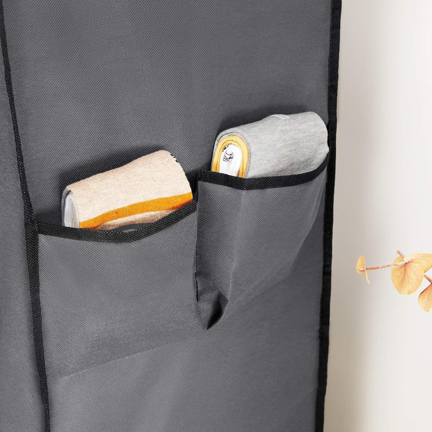 SONGMICS Toz Geçirmez Örtülü 10 Katlı Ayakkabı Rafı, 88x28x160 CM, Gri, RXJ36G