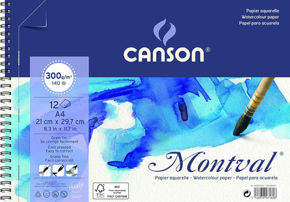 Montval Eskiz ve Resim Defteri, Spiralli, 12 Sayfa, A4, 300G