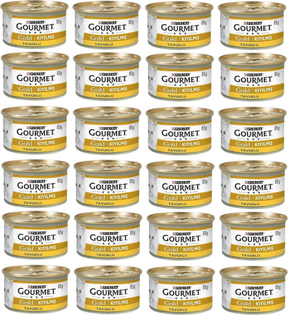 Gourmet Gold Kıyılmış Tavuklu Yaş Kedi Maması 85 gr x 24 Adet