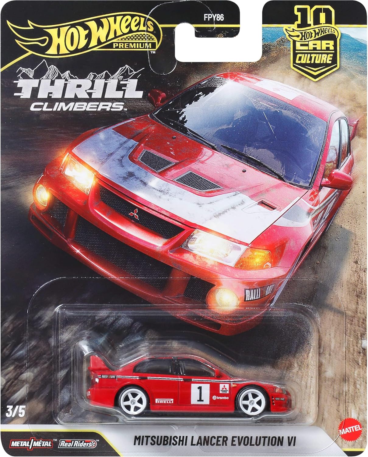 Hot Wheels Mitsubishi Lancer Evolution VI Car Culture 1:64 ölçekli, JKF19