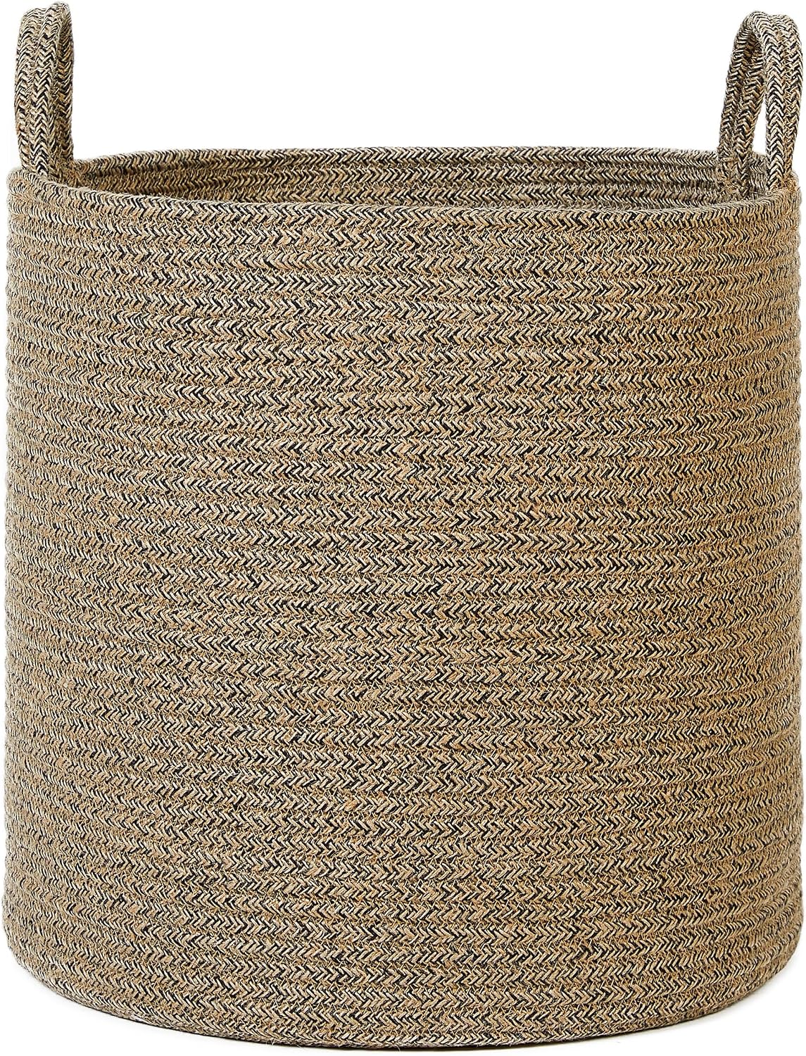 Ocean Home Textile Siyah Kırçıllı Jüt Halat Sepet 40 x 40 cm