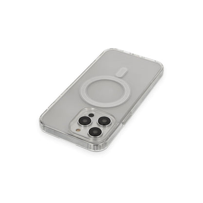 iPhone 14 Pro Max Kılıf Matte Şeffaf Magneticsafe - Şeffaf