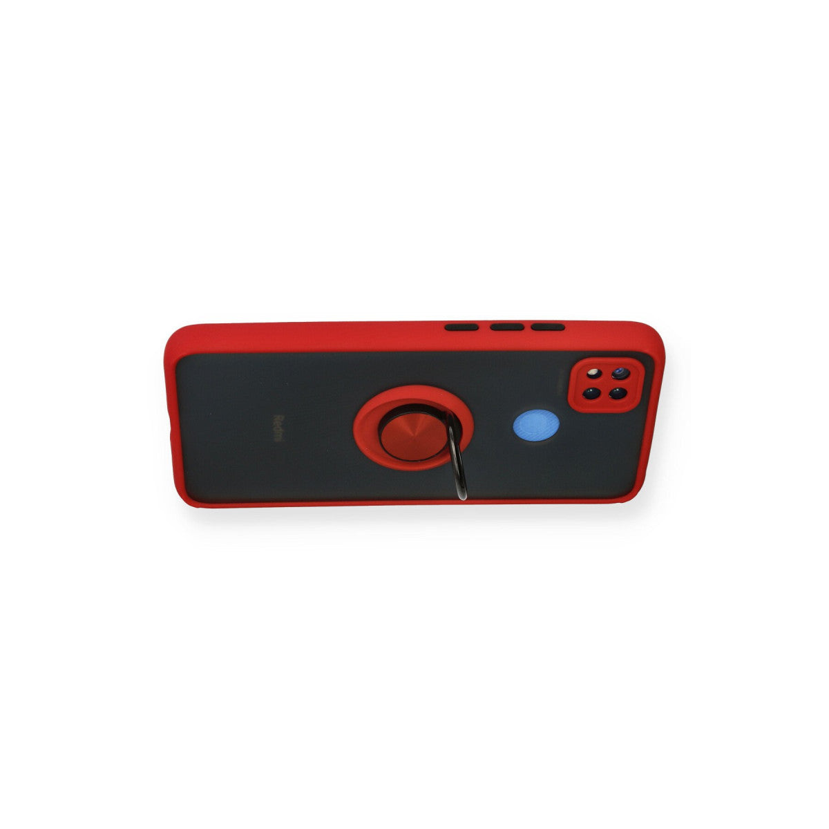 Redmi 9C Kılıf Montreal Yüzüklü Silikon Kapak - Kırmızı
