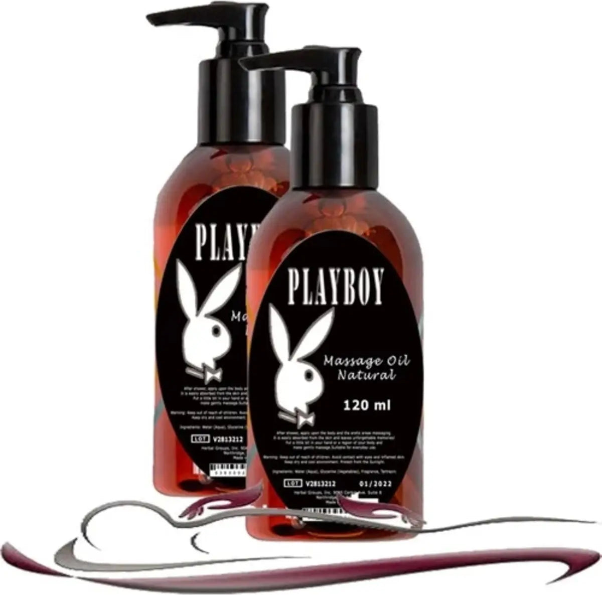 Playboy Natural Massage Oil Kokusuz Vücut Masaj Yağı 2 Adet 120 ml