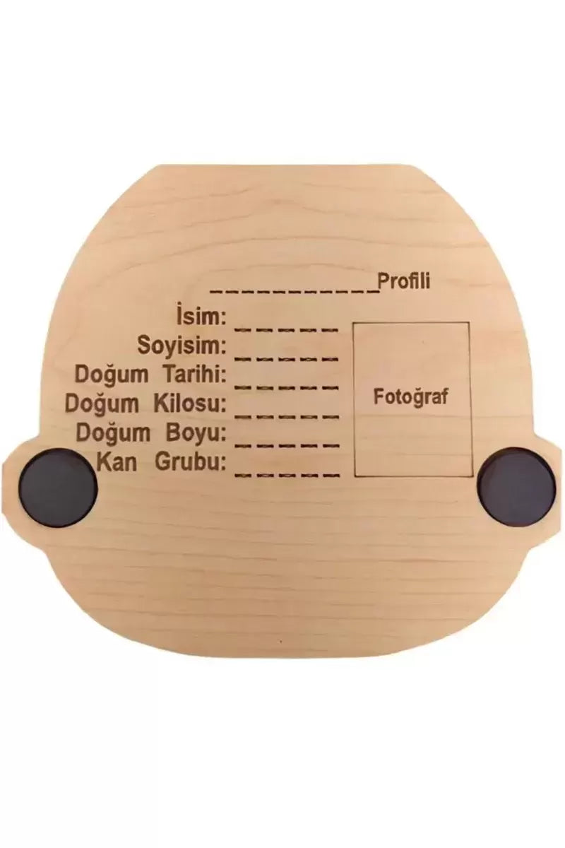 Ahşap Erkek Bebek Süt Dişleri Göbek Bağı ve Saç Saklama Anı Albüm Kutusu Bebek Hediyesi