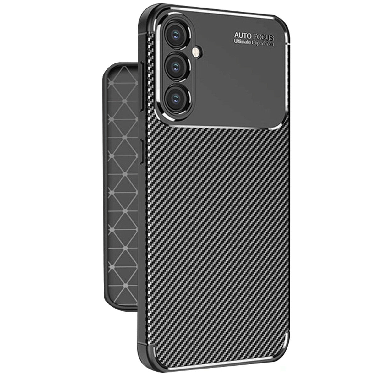 Galaxy A56 Kılıf Auto Focus Karbon Kapak - Siyah
