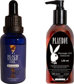 Black Snake Hintohu Black Snake Erkekler İçin For Men + Playboy Masaj Yağı