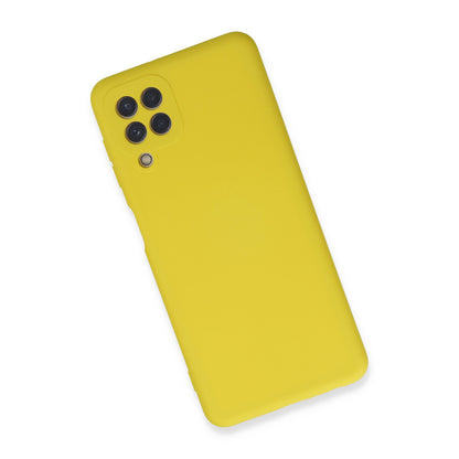 Galaxy A22 Kılıf Nano içi Kadife Silikon - Sarı