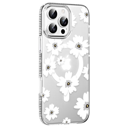 iPhone 16 Pro Max Floral Magsafe Kapak - Beyaz