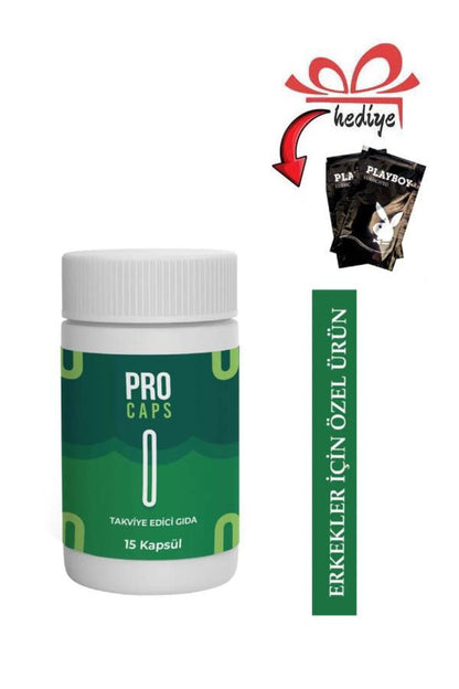 PRO CAPS Erkeklere Özel Destekleyici 15'li + Kayganlaştırıcı Jelle